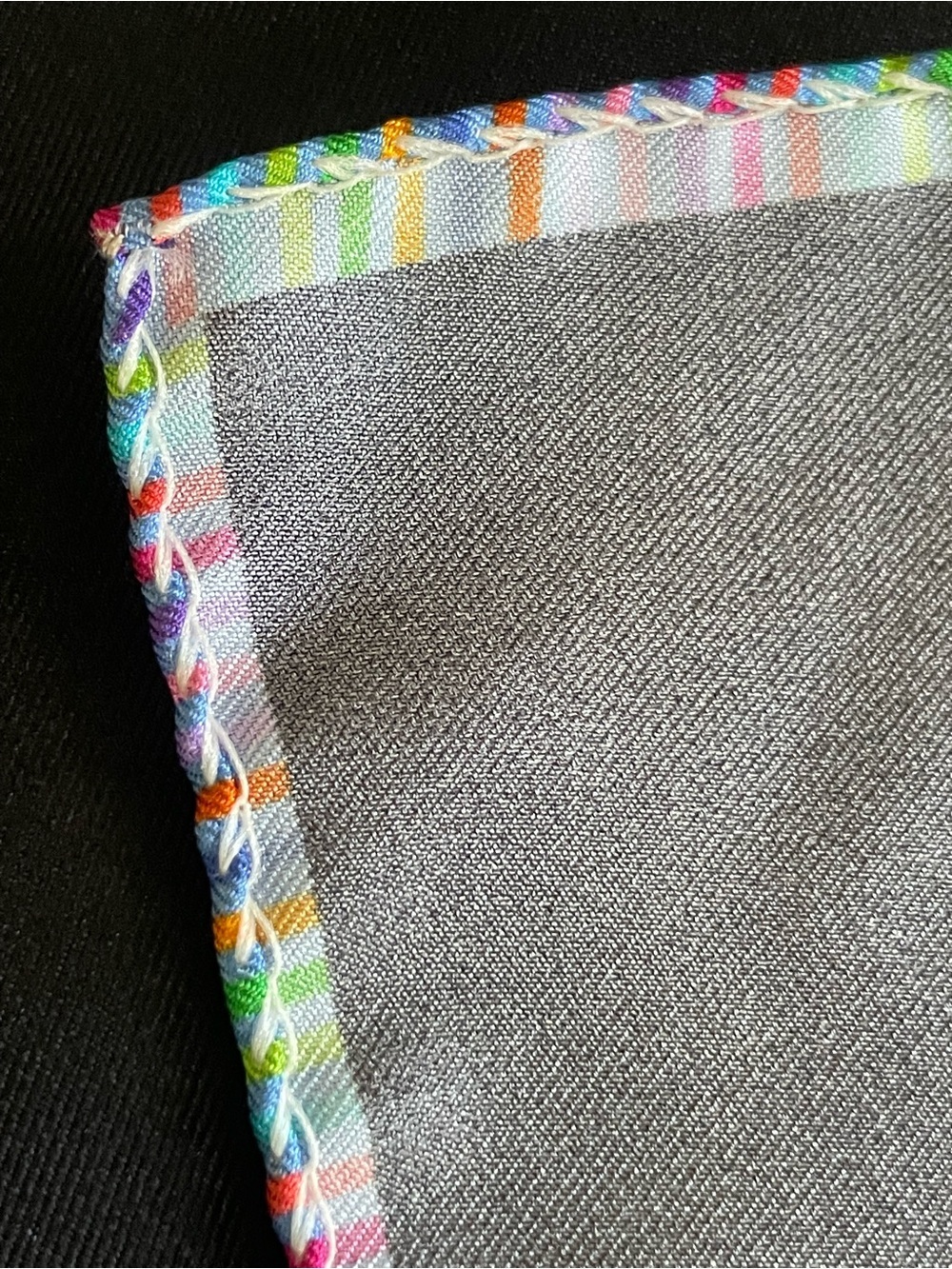 J.Z. Richards Silk Pocket Square Color Block Italian Made 17 Inch - Picture 4 of 7